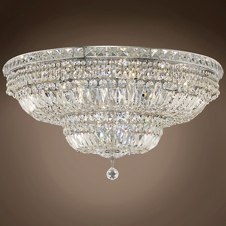 Joshua Marshal Invisible Design 18 Lt 30 Chrome Flush Mount W/ Asfour Crystals & Led 701263-010